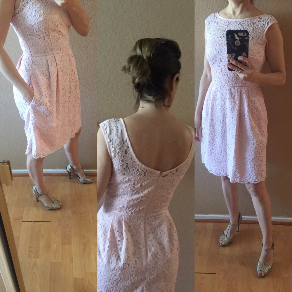 Pink lace dress